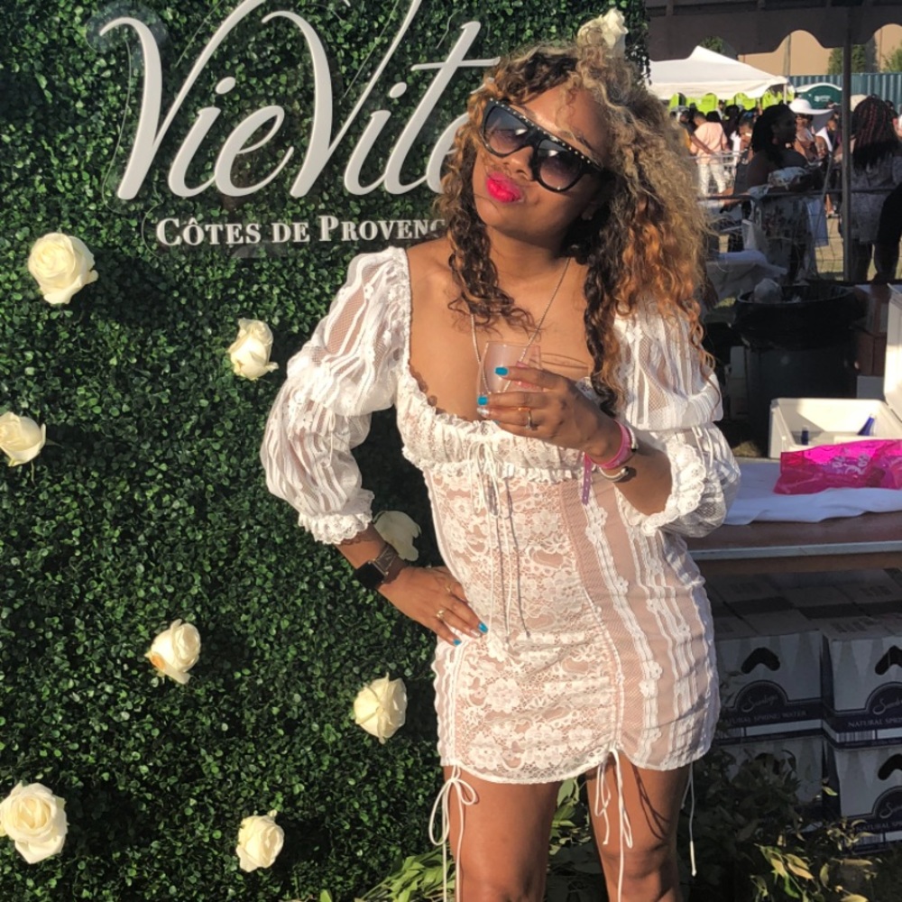 White lace dress